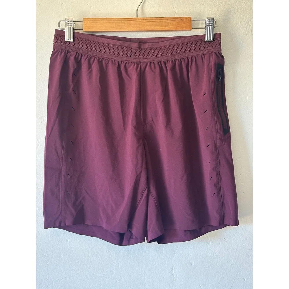 Ten Thousand Mens Session Shorts Size‎ Small Maroon Unlined Training Running